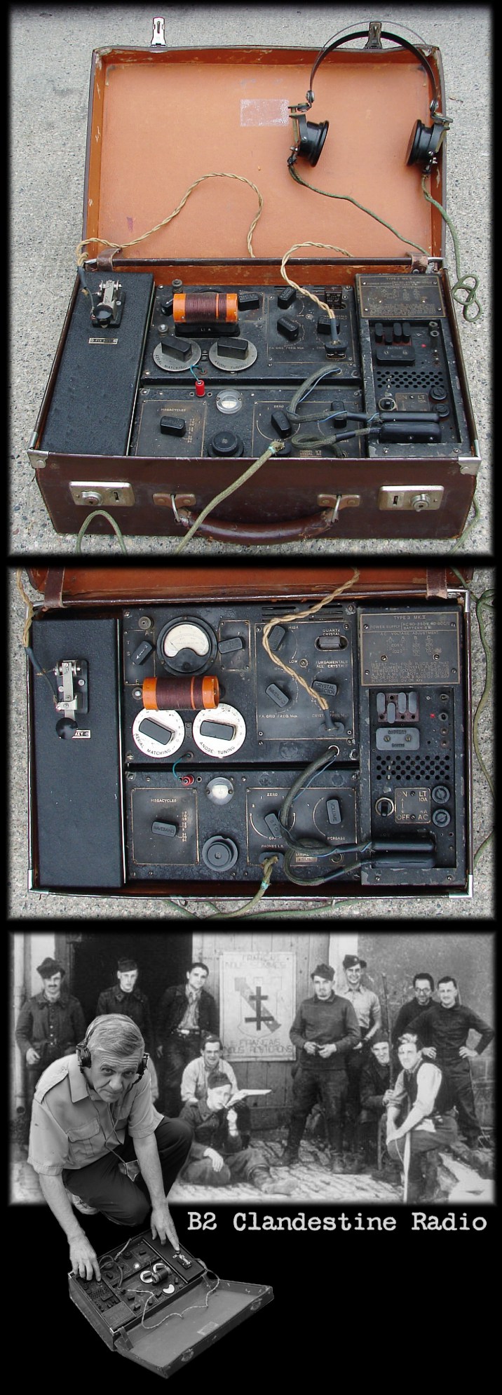 a dozen vintage spy radios