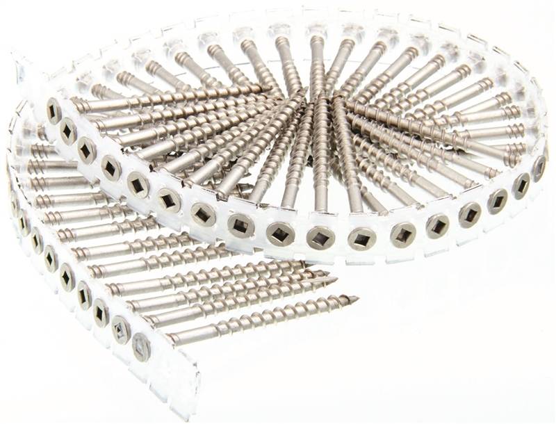 SENCO 08D Series 08D250S Deck Screw, Flat Head, 2 Drive, Stainless