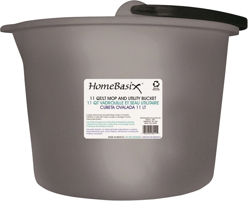 Simple Spaces 8011 Mop Bucket, 11 qt Capacity, Oblong, Recycle