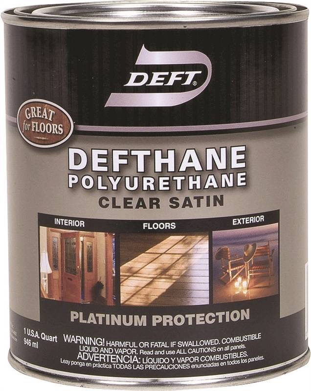 PPG Defthane 02604 Polyurethane Paint, Liquid, Amber, 1 qt, Can