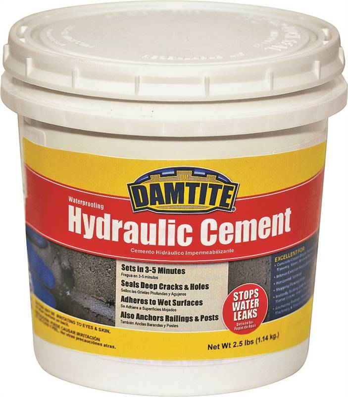 Damtite 7031 Waterproof Hydraulic Cement, 2.5 lb, Pail, Powder