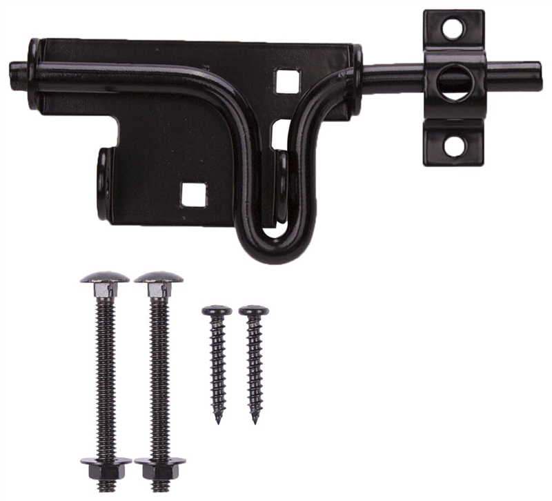 ProSource 33189PKSPS Padlockable Slide Bolt Gate Latch, Steel, Powder