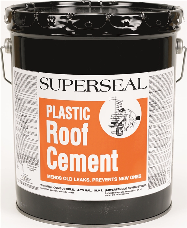 Superseal SS007070 Plastic Roof Cement, 5 gal, Pail