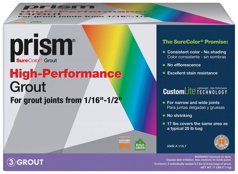 Custom Prism CPG1917 Cement Grout, Pewter, 17 lb Box
