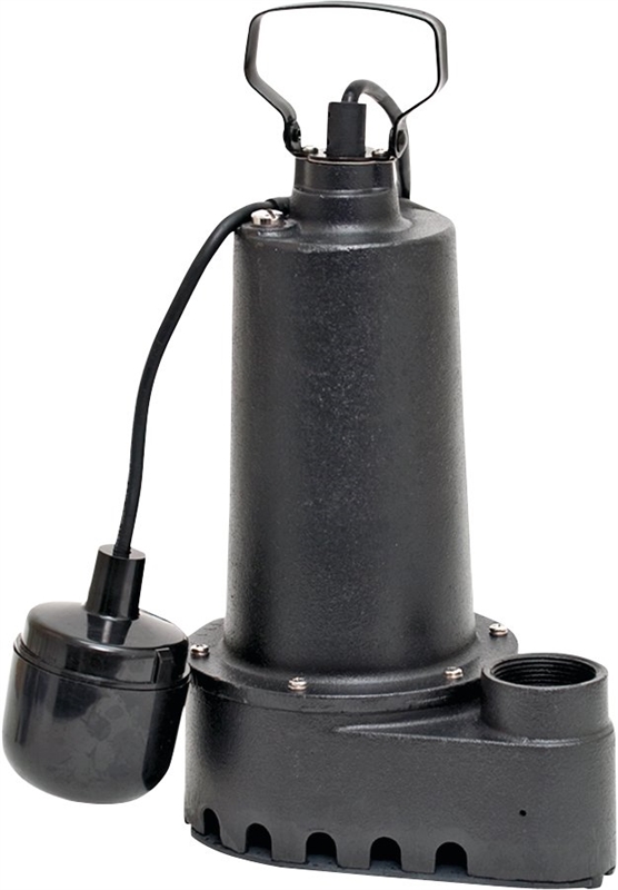 Superior 92501 High Capacity Sump Pump, 70 gpm, 1/2 hp, 120 V, Cast Iron 11/2 in Outlet, 25 ft