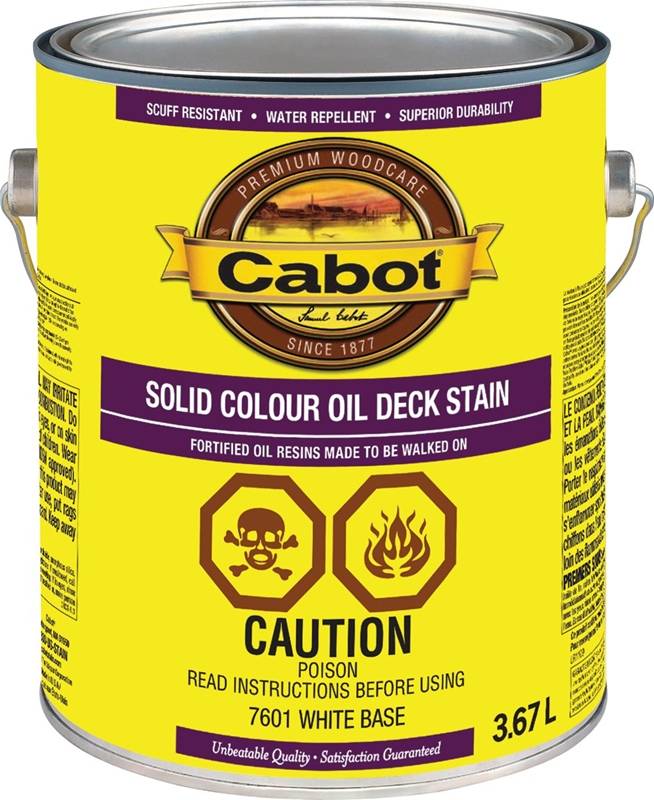 STAIN SOLID OIL VOC WHT 3.67L Case of 4