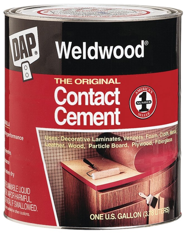 DAP 00271 Contact Cement, Liquid, Strong Solvent, Tan, 1 pt, Can