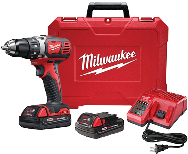 Milwaukee 260622CT Drill/Driver Kit, Battery Included, 18 V, 1.5, 3 Ah