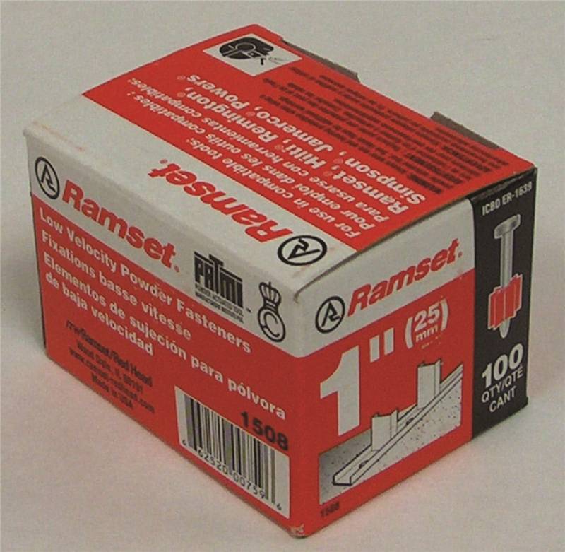 RAMSET Ramset 00759 Drive Pin, 0.145 in Dia Shank, Powder Plated 