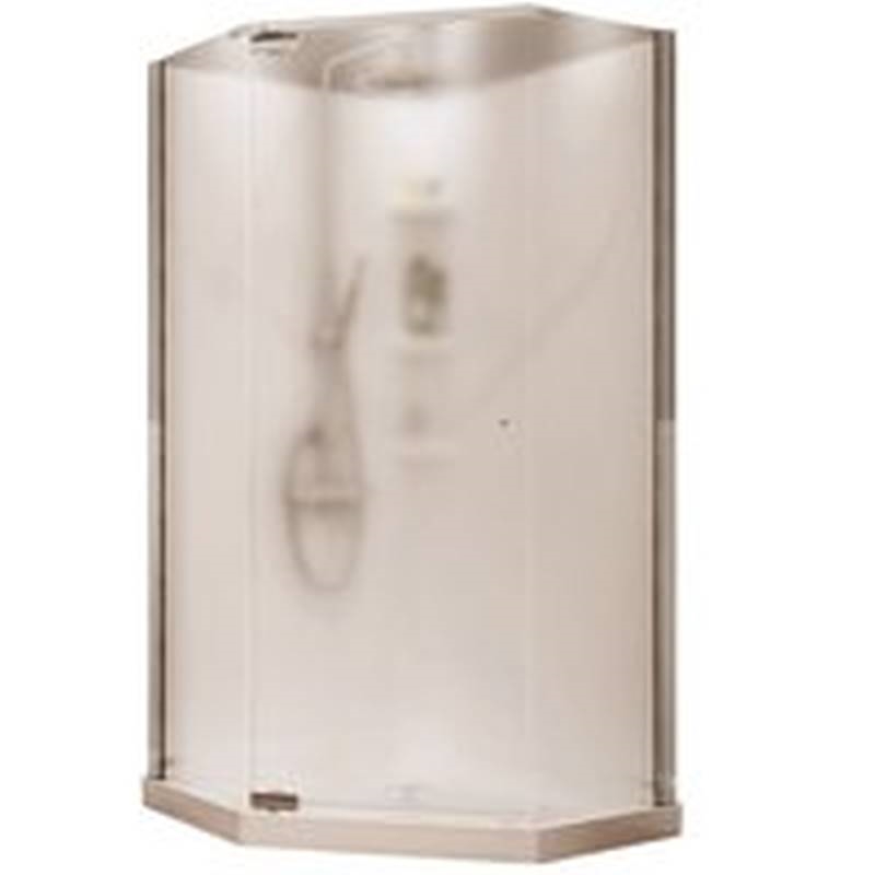 Maax Begonia Soho 105544000129 Shower Kit, 36 in L, 36 in W, 72 in H, Polystyrene, Chrome, 3