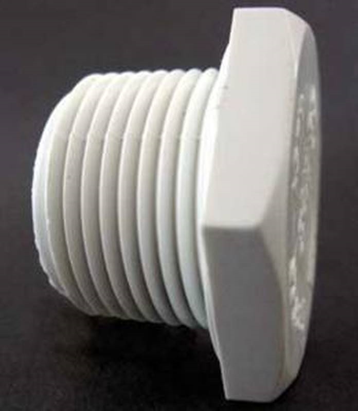 Xirtec 140 435626 Pipe Plug, 11/2 in, MPT, PVC, White, SCH 40 Schedule