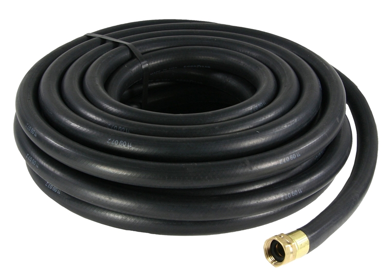 Abbott Rubber 1112075050 Water Hose Assembly, 50 ft L, Female x Male, Rubber, Black