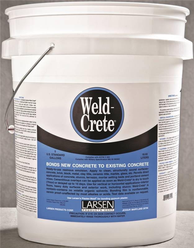 Larsen WeldCrete WCP05 Bonding Agent, Liquid, Low to Slight Acetic