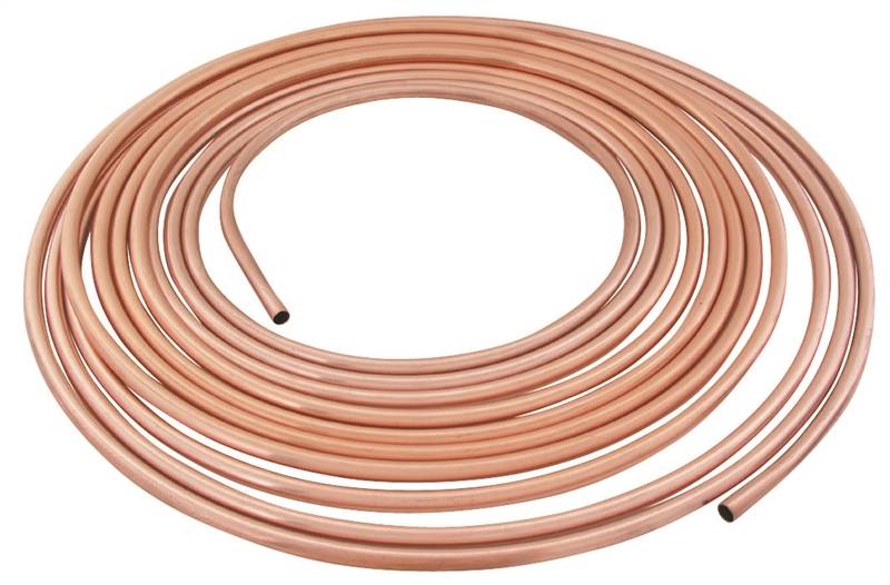 Streamline 1/2X60L Copper Tubing, 1/2 in, 60 ft L, Soft, Type L, Coil