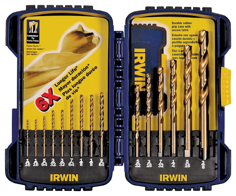 IRWIN SPEEDBOR 3018009 Drill Bit Set, 15Piece, HSS, Titanium Nitride