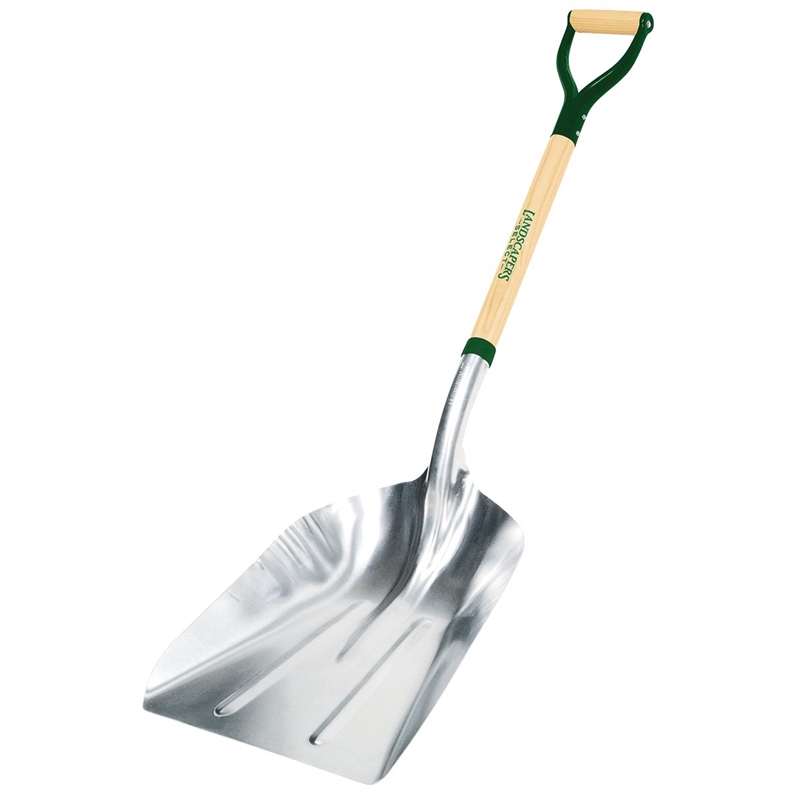 Landscapers Select 34592 Scoop Shovel, Aluminum Blade, Wood Handle, D