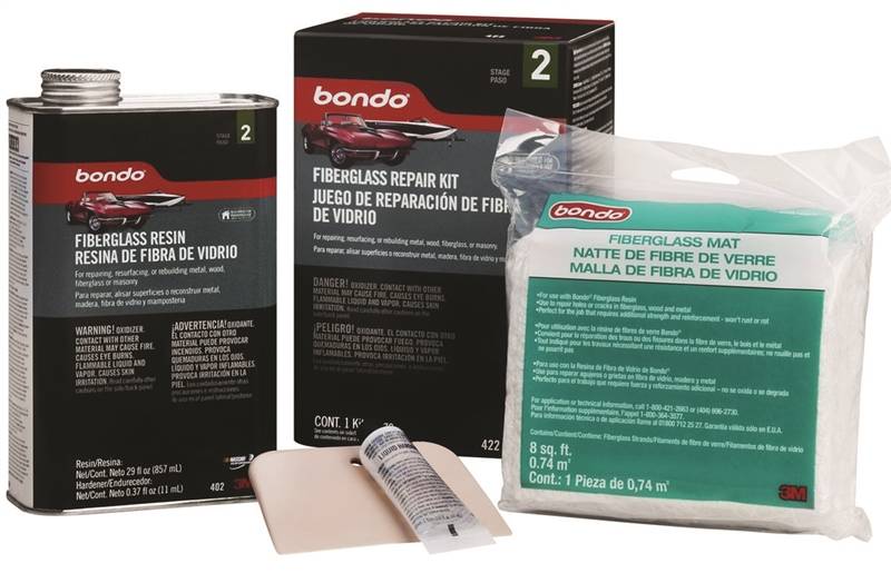 Bondo 422 Fiberglass Resin Repair Kit, Liquid, Pungent Organic