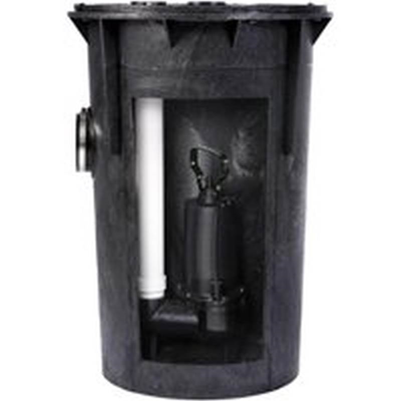 Superior Pump 93015 PrePlumbed Sewage Pump Kit, 80 gpm, 1/2 hp, 120 V