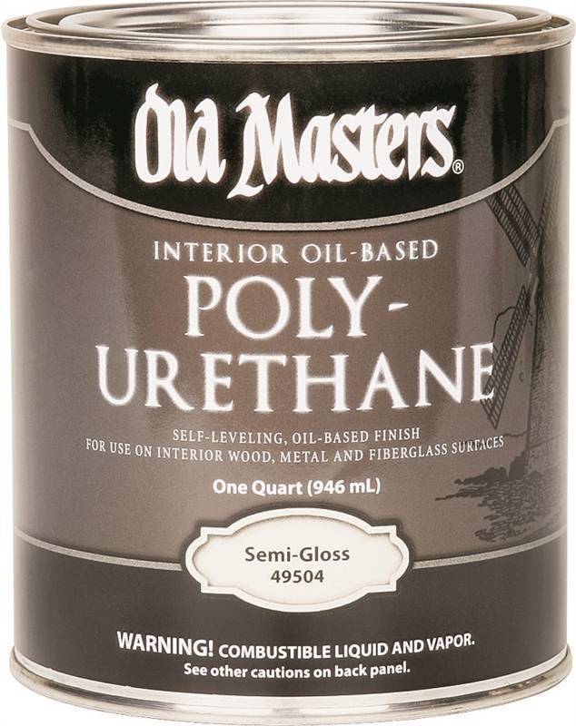 Old Masters 49504 Oil Based Interior Polyurethane, 1 qt Can, 350 450