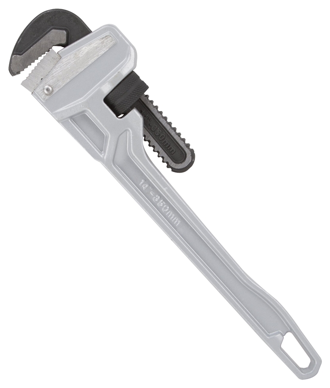 Vulcan JL40140 Pipe Wrench, 38 mm Jaw, 14 in L, Serrated Jaw, Aluminum