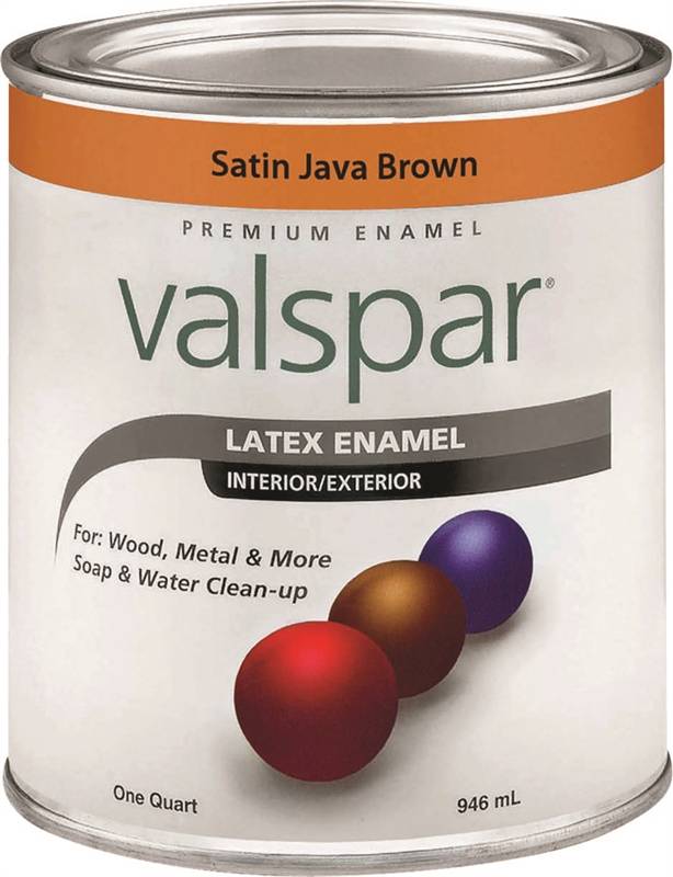 Valspar 65000 Premium Enamel Spray Paint, 1 qt, Satin Java Brown