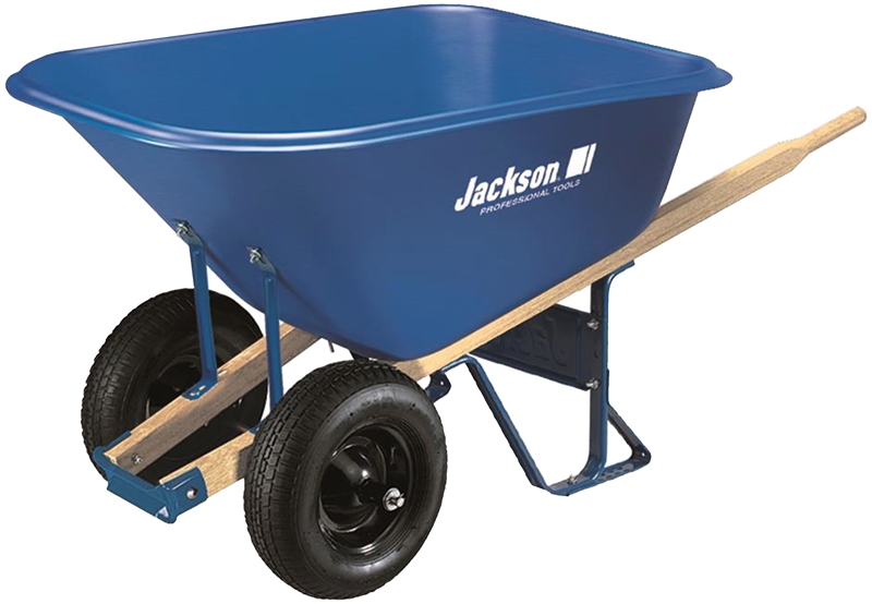 Jackson MP1010 Wheelbarrow, 10 cuft Volume, Poly, 2Wheel, Pneumatic Wheel, 16 in Wheel