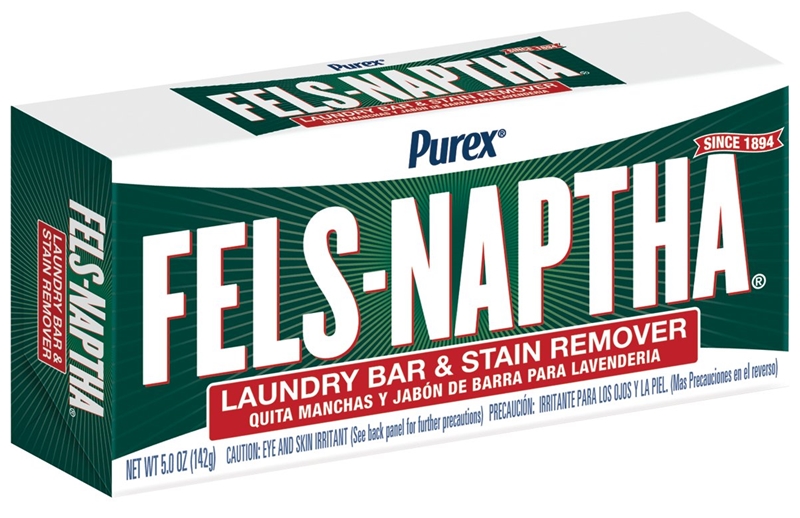 Fels Naptha 723154 Heavy Duty Laundry Bar Soap, 5.5 oz, Tan/Brown, Solid