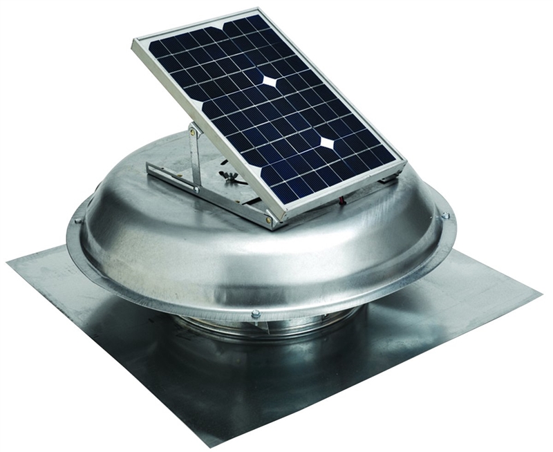 Master Flow Green Machine ERVSOLAR EcoSmart Roof Vent, 500 cfm Air