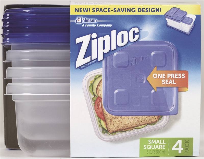 Ziploc 70935 Food Container, 24 oz Capacity, Plastic, Clear, 61/8 in L