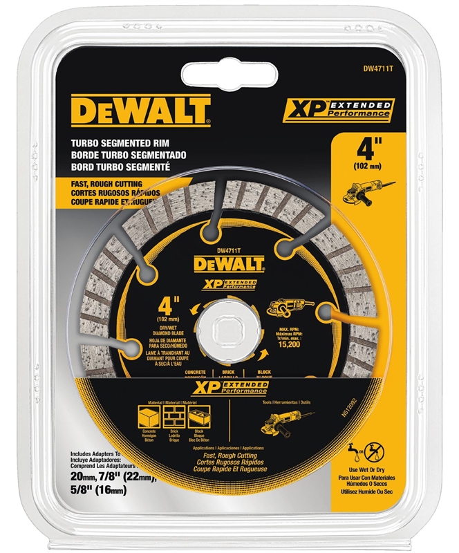 Dewalt DW4711 Extended Performance Segmented Rim Circular Saw Blade, 4