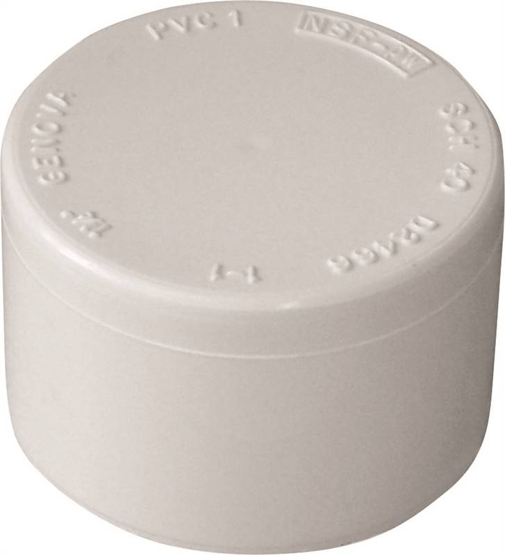 Homerite 435407 Pipe Cap, 1/2 in, Socket, PVC, SCH 40 Schedule