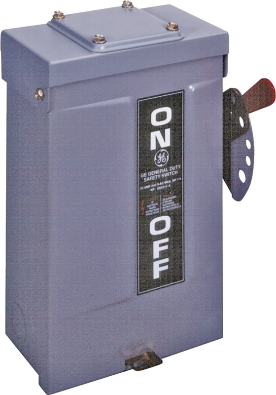 GE Industrial Solutions TG3221R Safety Switch, 2 Pole, 30 A, 240 V