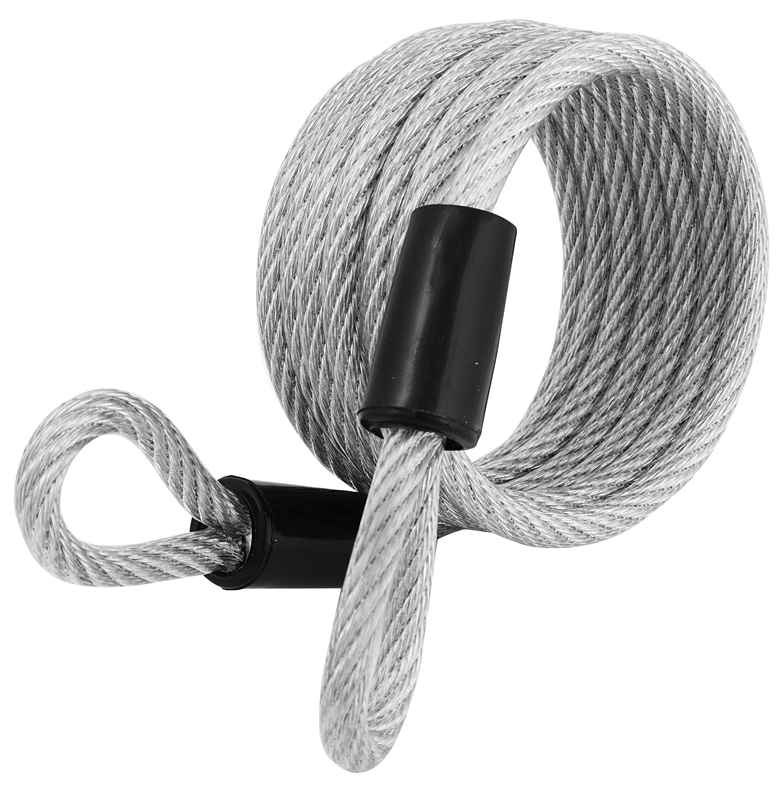 Master Lock 65D SelfCoiling Flexible Cable Lock, 1/4 in Dia x 6 ft L