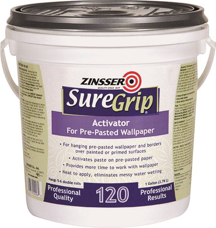 Zinsser 2906 Wallpaper Adhesive Clear, Clear, 1 gal, Container