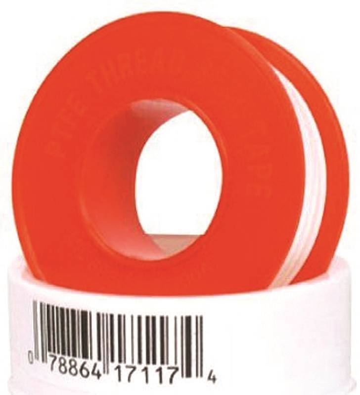 Harvey 017117B NonFlammable Thread Seal Tape, 520 in L x 1/2 in W, 0.