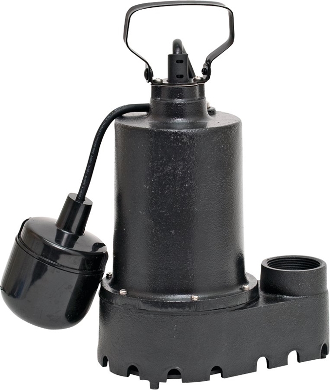 Superior 92331 High Capacity Sump Pump, 46 gpm, 1/3 hp, 120 V, Cast Iron 11/2 in Outlet, 25 ft