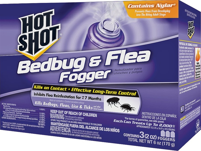 HOT SHOT HG95911 Bed Bug and Flea Fogger, 2000 cuft Coverage Area, White