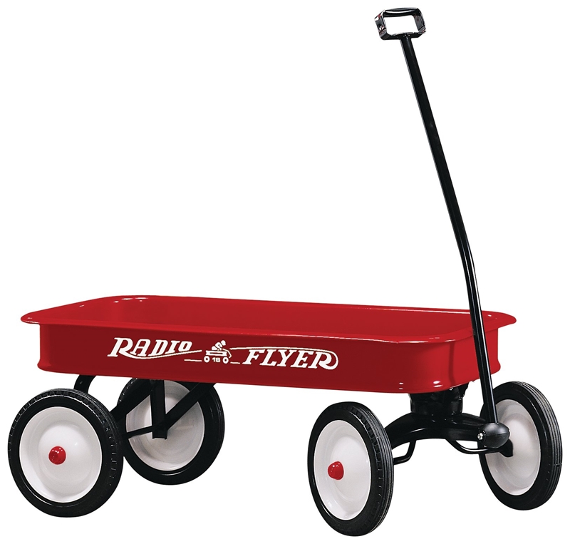 Red Metal Wagon Radio Flyer