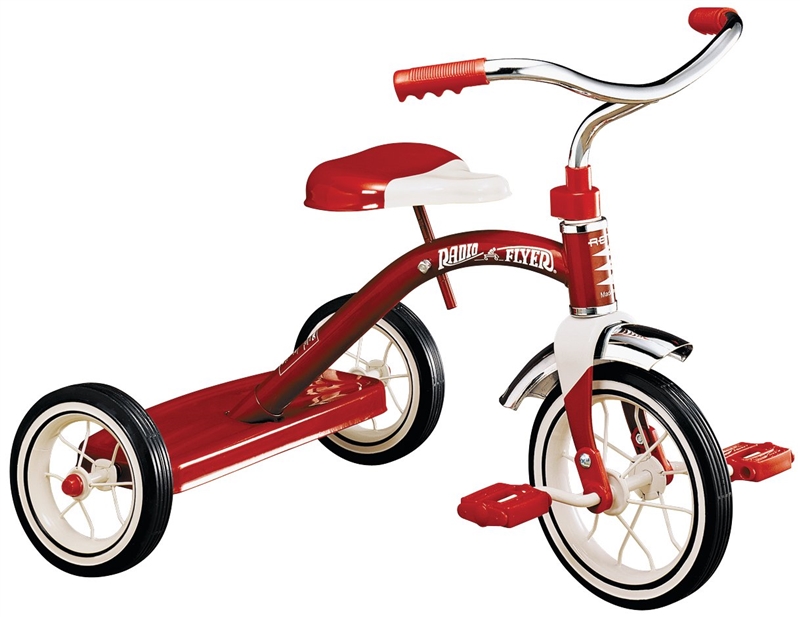 Radio Flyer Classic Tricycle, 2 4 Years, 10 in Front, Steel, Red