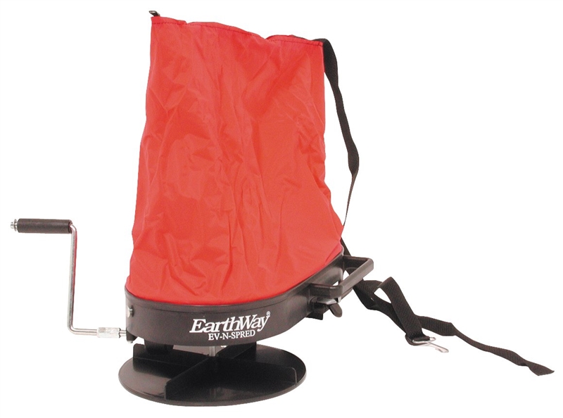 EvNSpred 2750 Shoulder Broadcast Spreader, 25 lb, Fertilizer