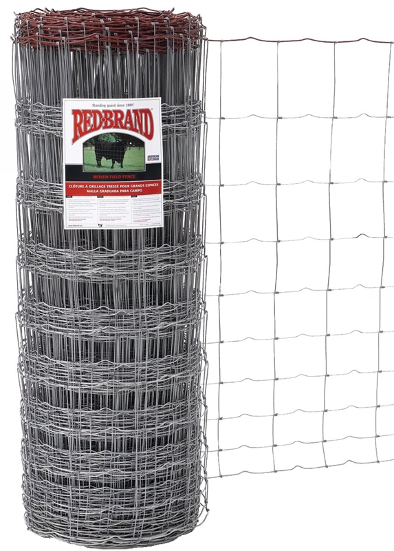 Red Brand 70048 Field Fence, 330 ft L, 47 in H, 121/2 Gauge, Steel