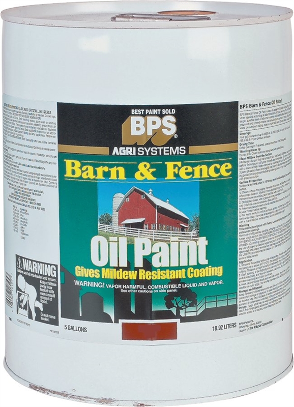 Valspar 212511 Oil Barn and Fence Paint, Gloss, Red, Liquid, 5 gal Pail