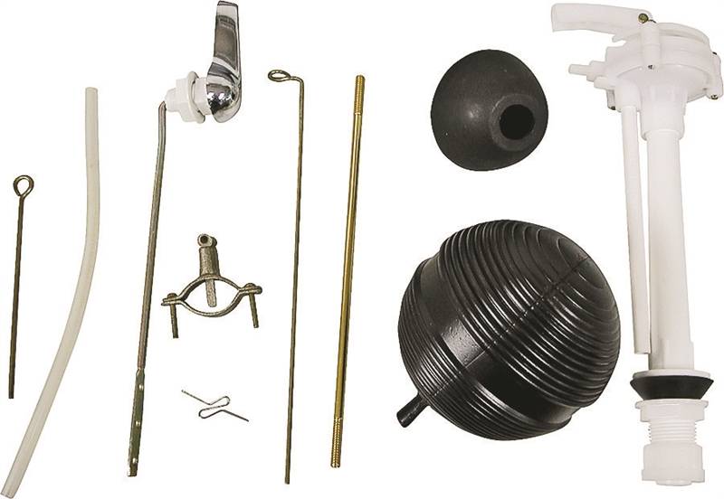 ProSource Toilet Tank Repair Kit, 1 SetPiece, Black/Brass/Silver/White