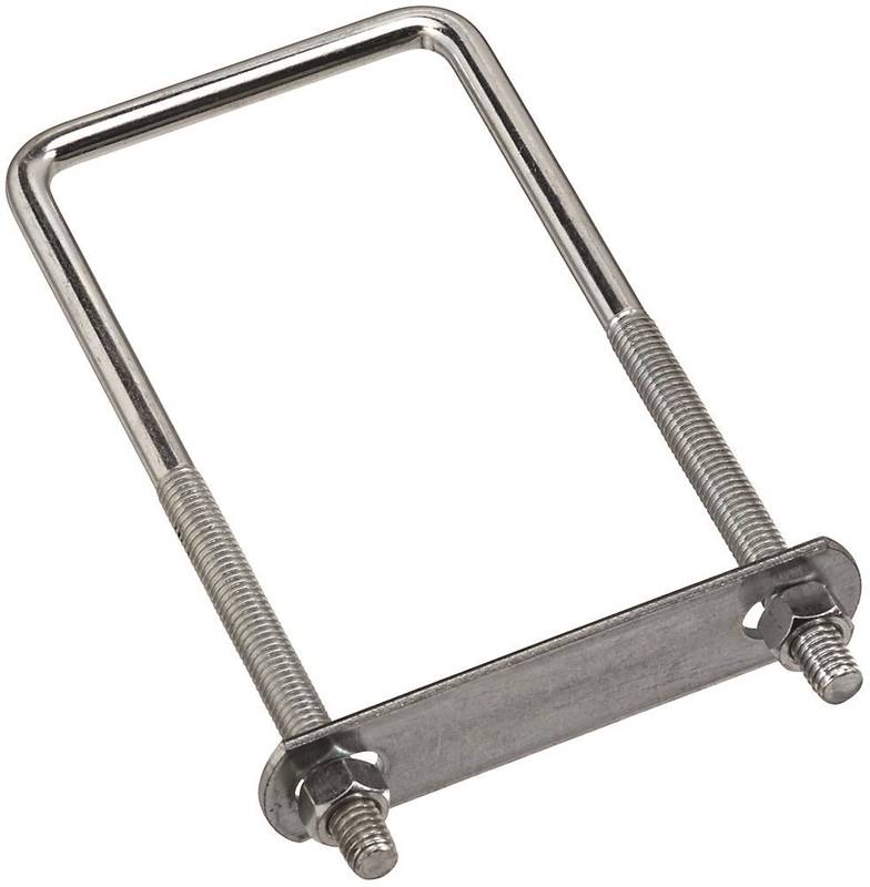 Bolt U Square 3/8x3x7in Zinc Case of 5