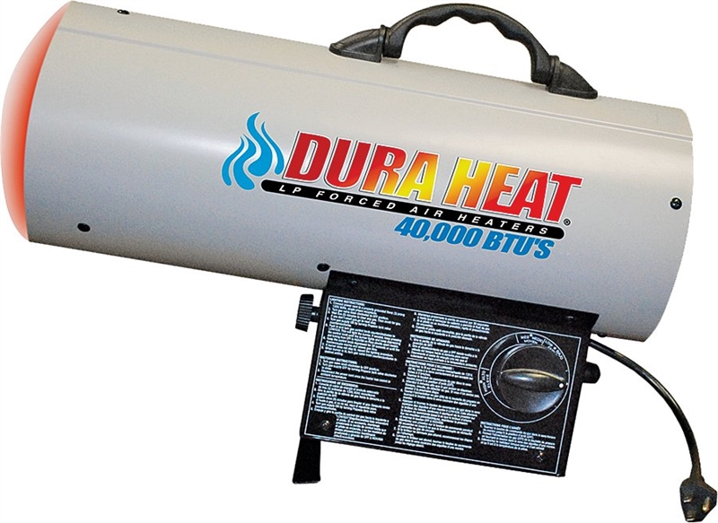 DuraHeat GFA40 Forced Air Heater, 40000 BTU, 1000 sqft, Liquid Propane