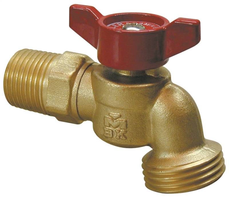 B & K QuarterMaster Hose Bibb, 3/4 in MPT Inlet, 3/4 in Male Hose