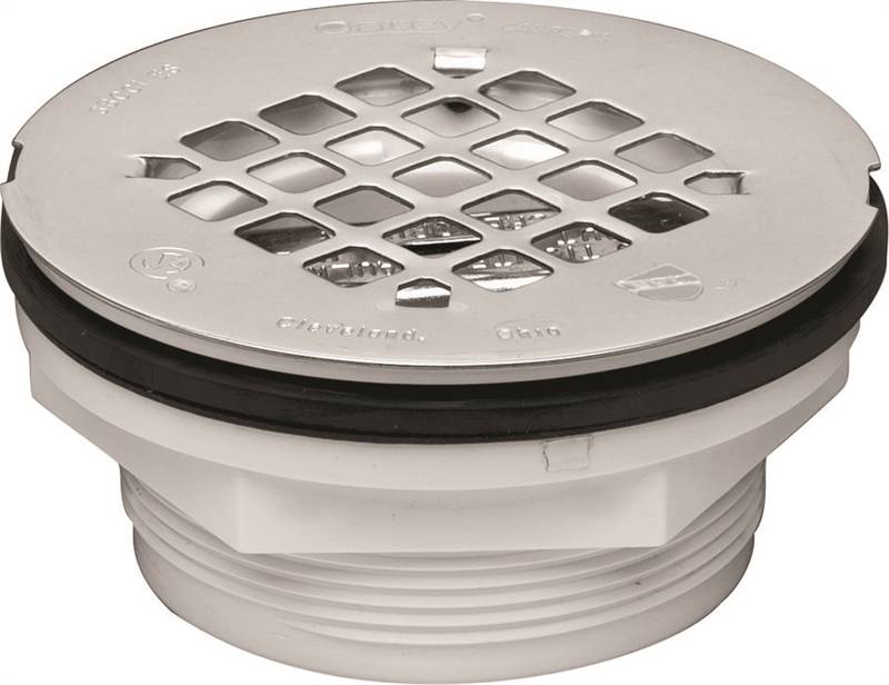 Oatey 101 PNC Shower Drain, 2 in, NoCaulk, PVC