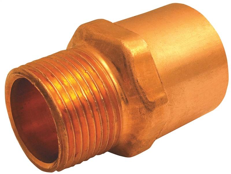 EPC 30338 Pipe Reducing Adapter, 3/4 x 1/2 in, Copper x MNPT, Wrot Copper