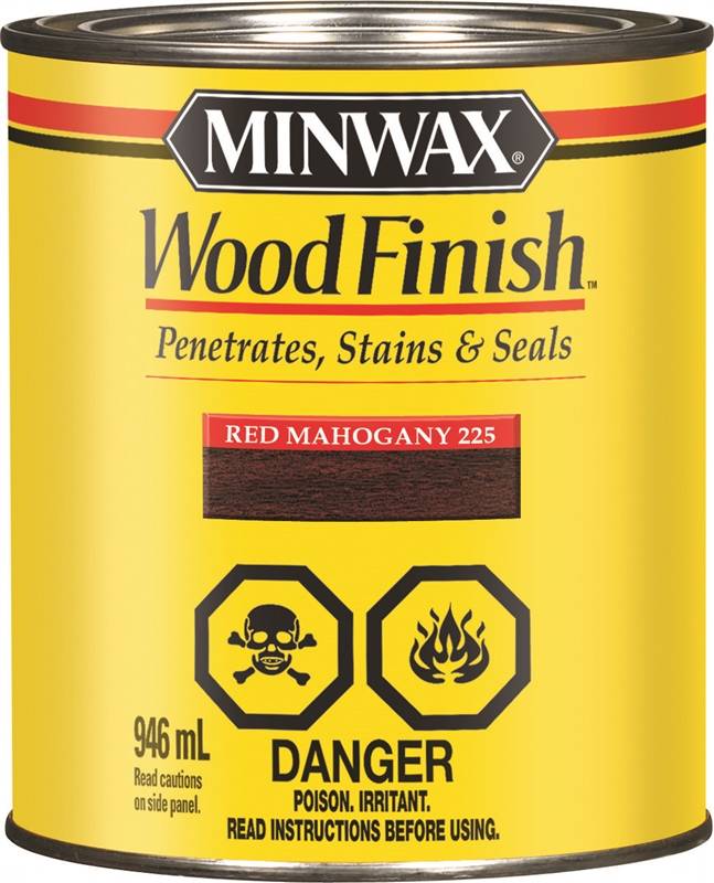 Minwax 225034444 Stain, Red Mahogany, Liquid, 946 mL