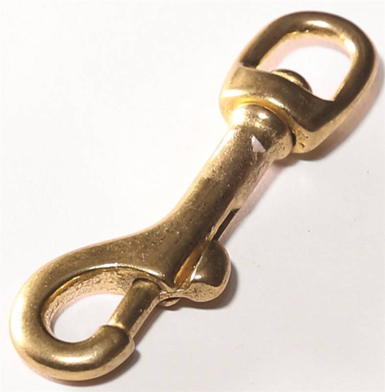 Baron 5025B3/8 Round Eye Swivel Double Ended Bolt Snap, 9/32 in